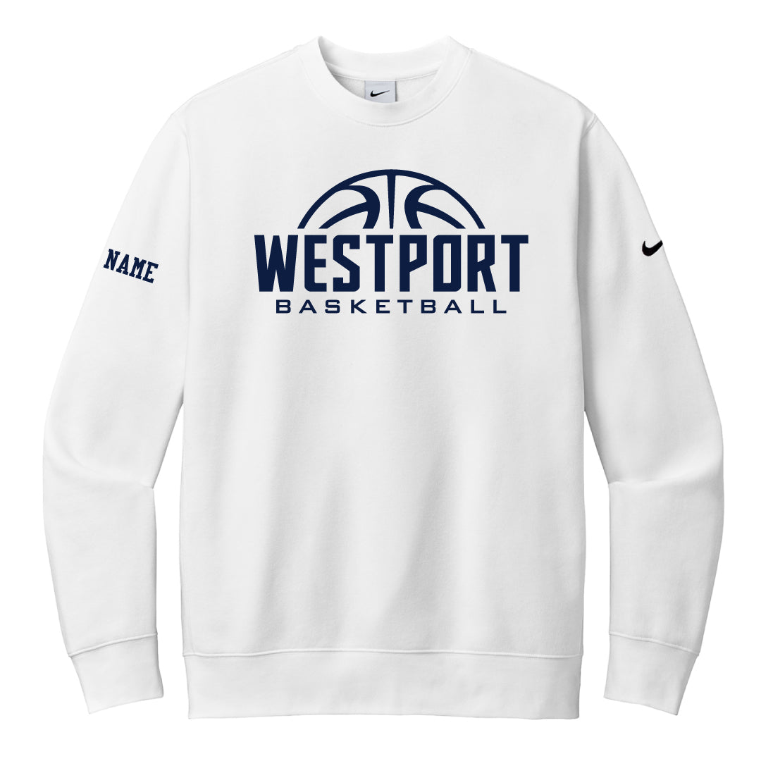 Westport Basketball Nike Crewneck Sweatshirt Logowear Westport Basketball WESTPORT White Mens XS