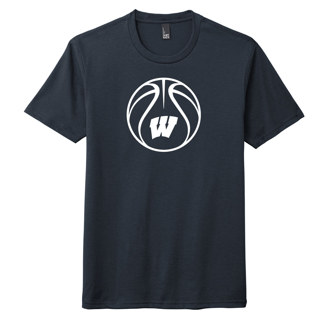 Westport Basketball Tri Blend Tee Logowear Westport Basketball W Navy Youth S