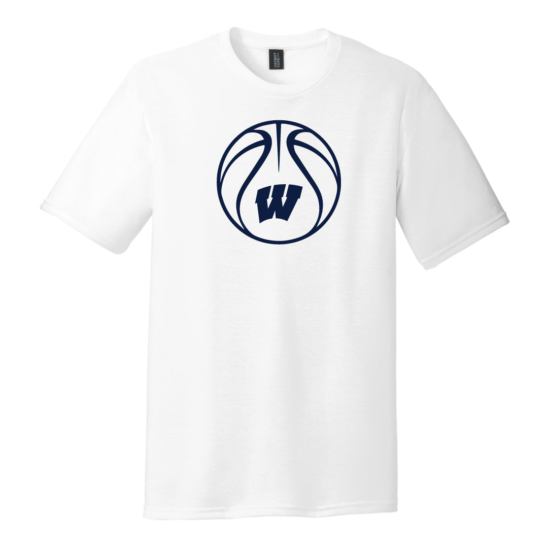 Westport Basketball Tri Blend Tee Logowear Westport Basketball W White Youth S