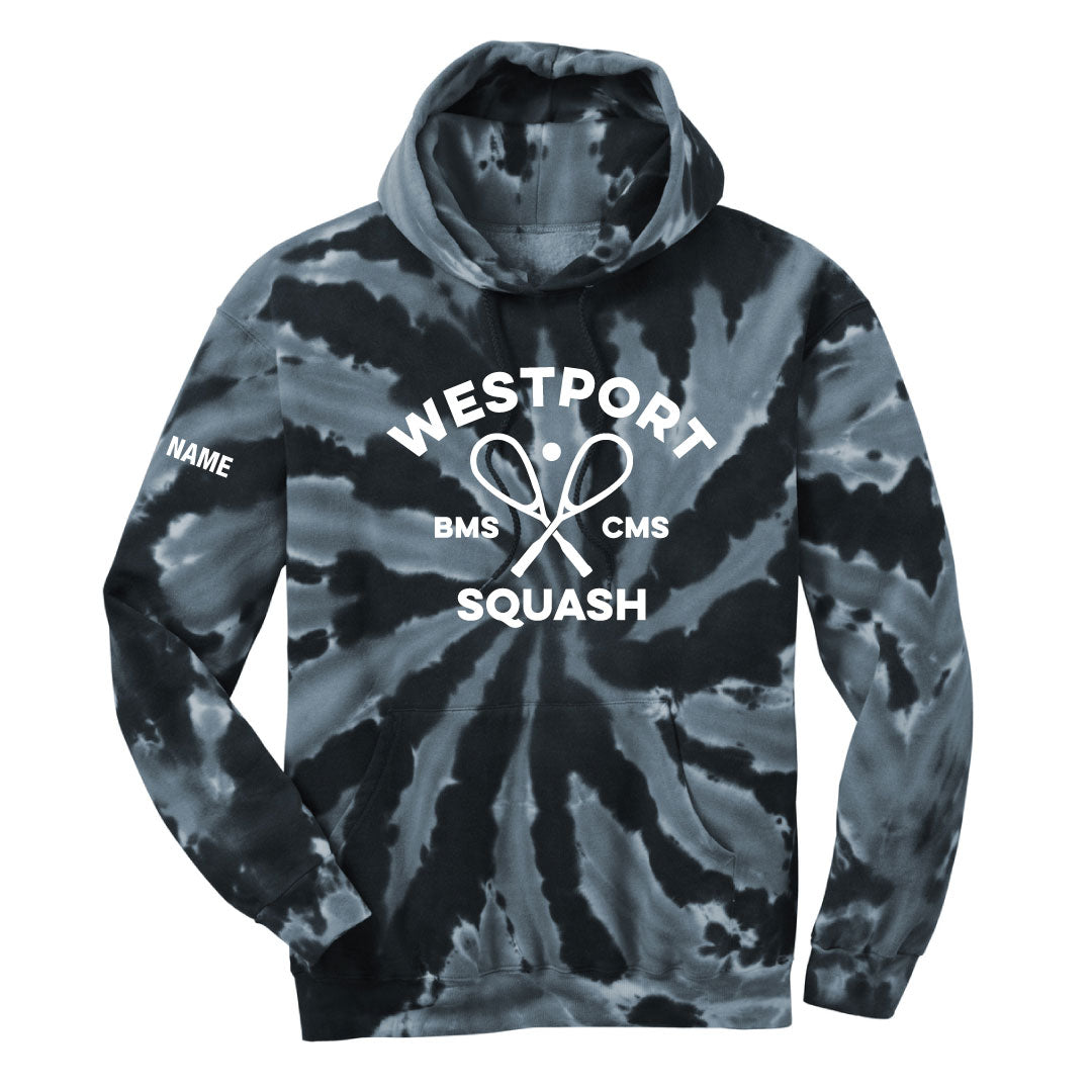 Westport Squash Tie Dye Hoodie Logowear Westport Squash Black Adult S 