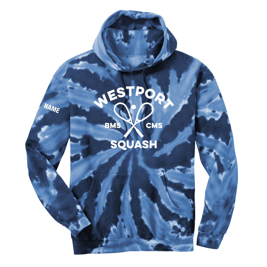 Westport Squash Tie Dye Hoodie Logowear Westport Squash Navy Adult S 