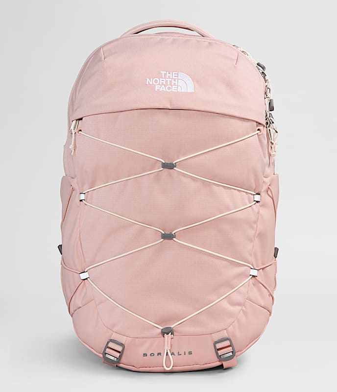 The North Face Women's Borealis Backpack Accessories North Face Pink Moss Dark Heather/Gardenia White-ARO