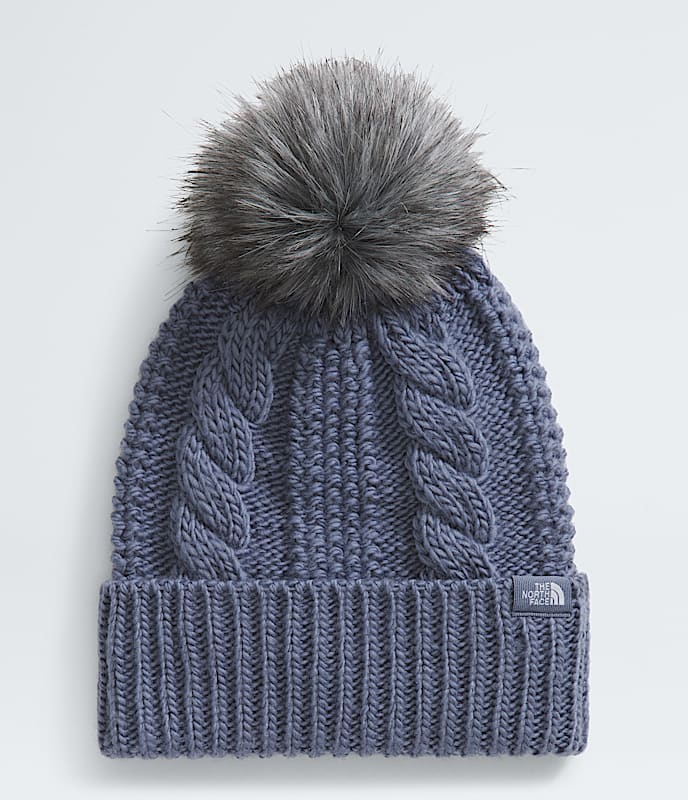 The North Face Women's Oh Mega Fur Pom Beanie Accessories North Face Twilight Galaxy-BTR