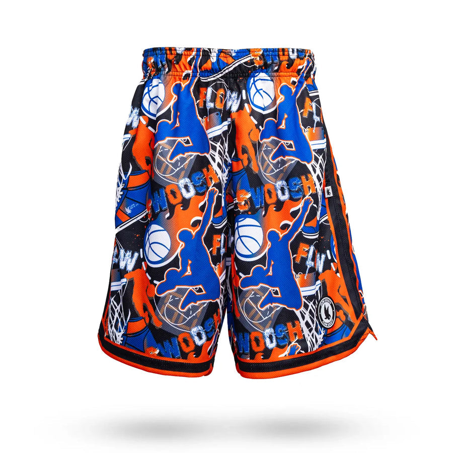 Flow Society Boys' Mid Length Attack Shorts Apparel Flow Society NY Swoosh Trim XSmall