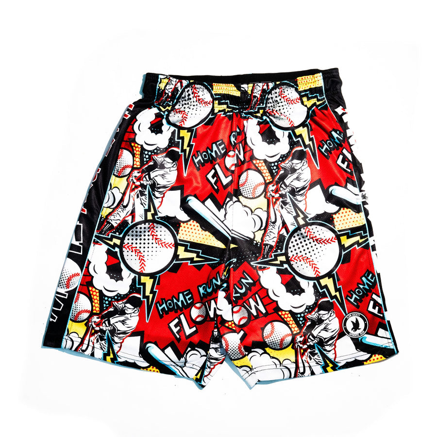 Flow Society Boys' Mid Length Attack Shorts Apparel Flow Society Home Run Attack XSmall