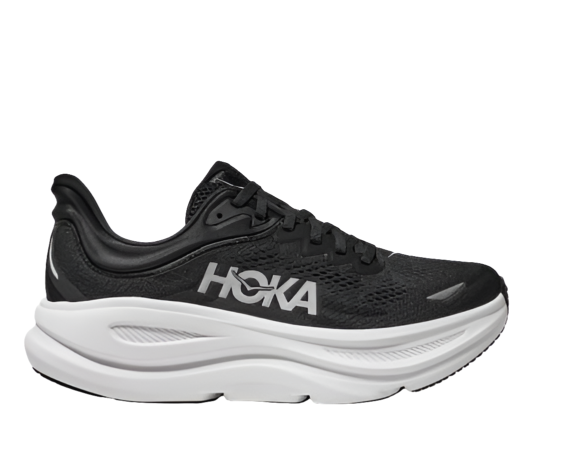 Hoka Women's Bondi 9 Footwear Hoka One One Black/White-BWHT 6 Medium-B