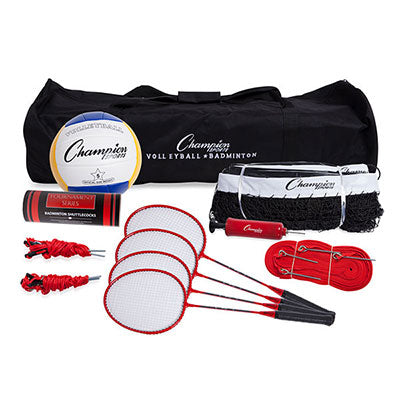 Champion Sports Deluxe Volleyball/Badminton Set Equipment CHAMPION SPORTS   