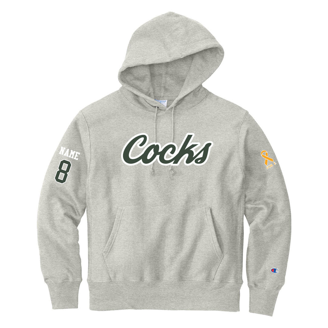 USC Rugby Grey Champion RW Hoodie Logowear University of So. Carolina Rugby Green w White Outline Mens S