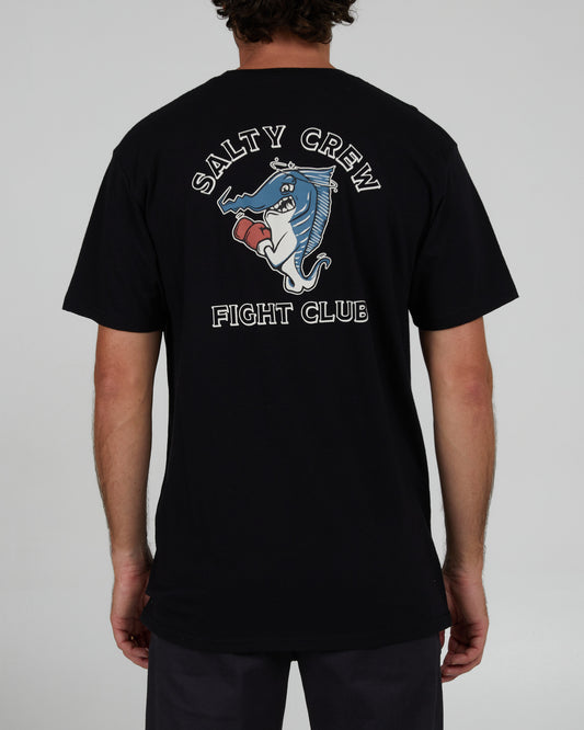 Salty Crew Mens Fight Club S S Tee Apparel Salty Crew Black Small 