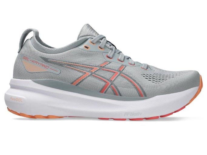 Asics Women's Gel-Kayano 31 Footwear ASICS Piedmont Grey/Papaya-023 6 Medium-B