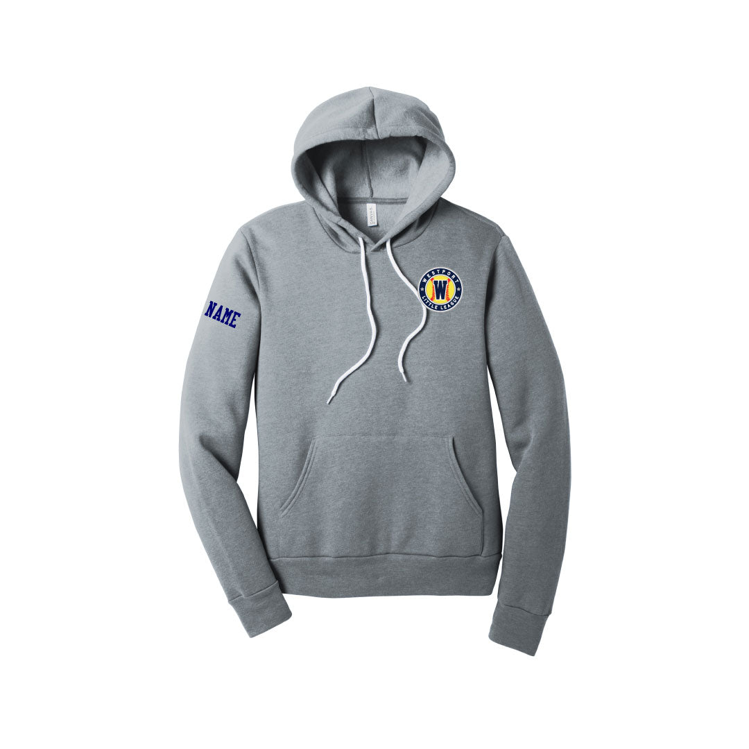 Westport LL Softball Sponge Fleece Hooded Sweatshirt Logowear Westport LL Softball Athletic Heather Adult XS