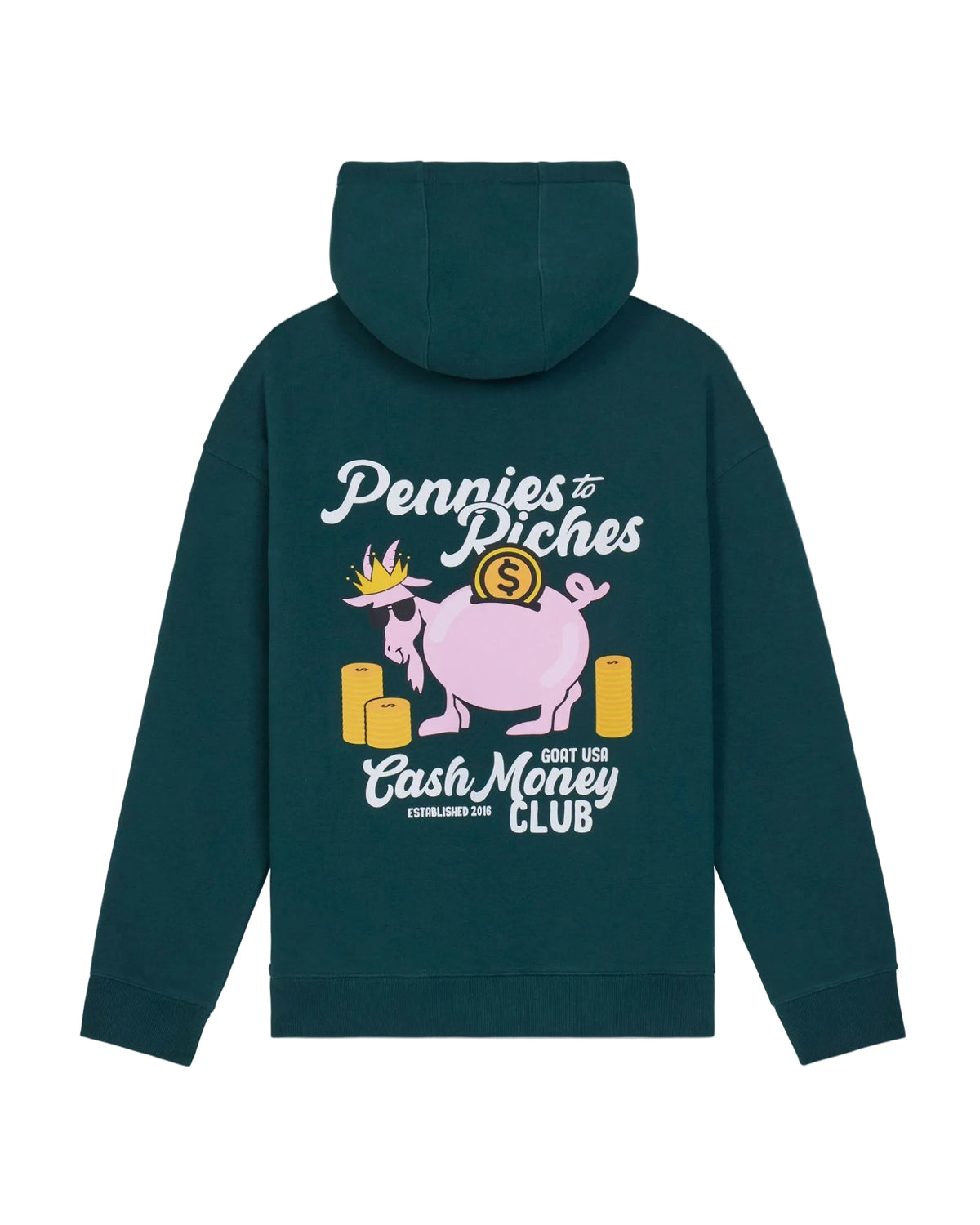 Goat USA Youth Piggy Bank Hooded Sweatshirt Apparel Goat USA Sage Youth XSmall