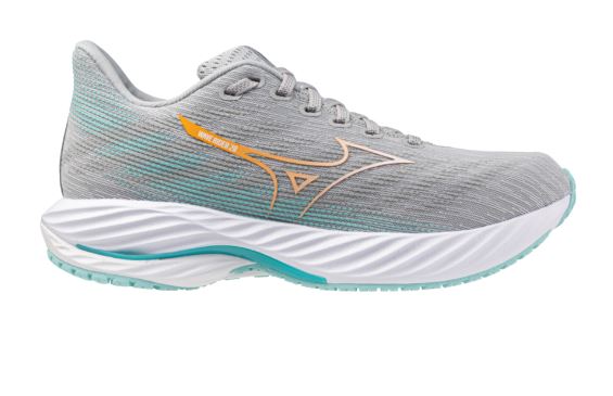 Mizuno Women's Wave Rider 28 Footwear Mizuno Harbor Mist/White-HM00 6 Medium-B