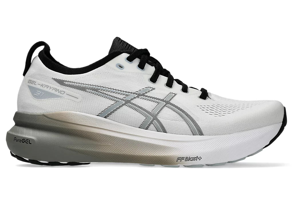 Asics Men's Gel-Kayano 31 Footwear ASICS White/Piedmont Grey-100 7.5 Medium-D