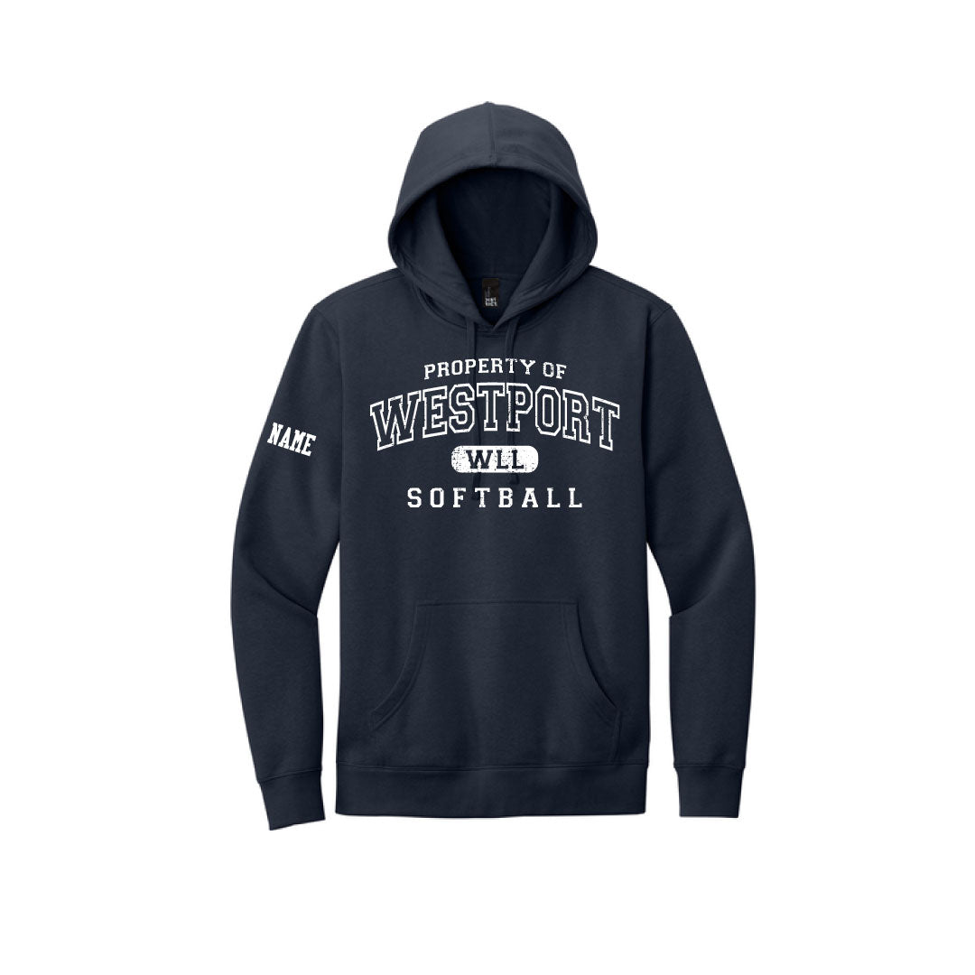 Westport LL Softball Hooded Sweatshirt Logowear Westport LL Softball Navy Adult XS