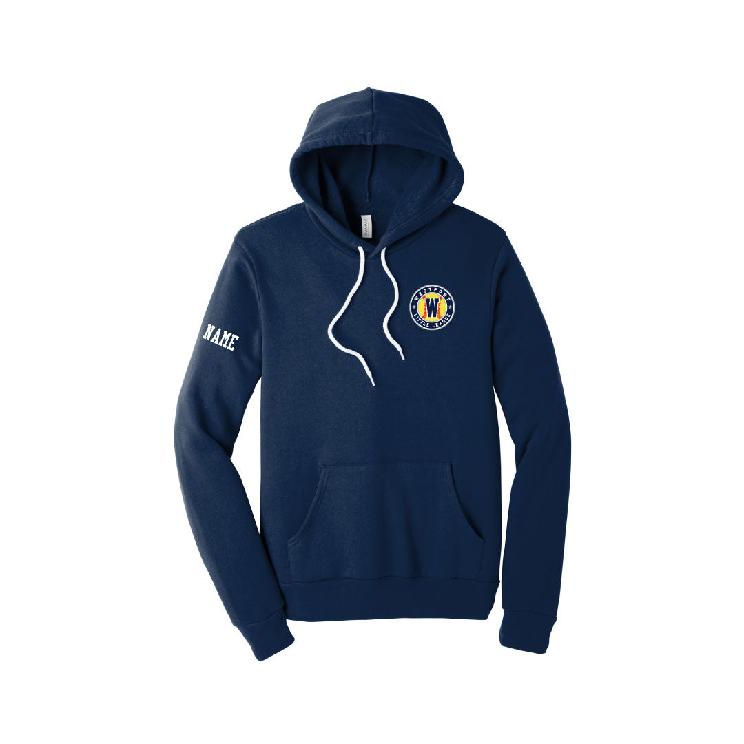 Westport LL Softball Sponge Fleece Hooded Sweatshirt Logowear Westport LL Softball Navy Adult XS