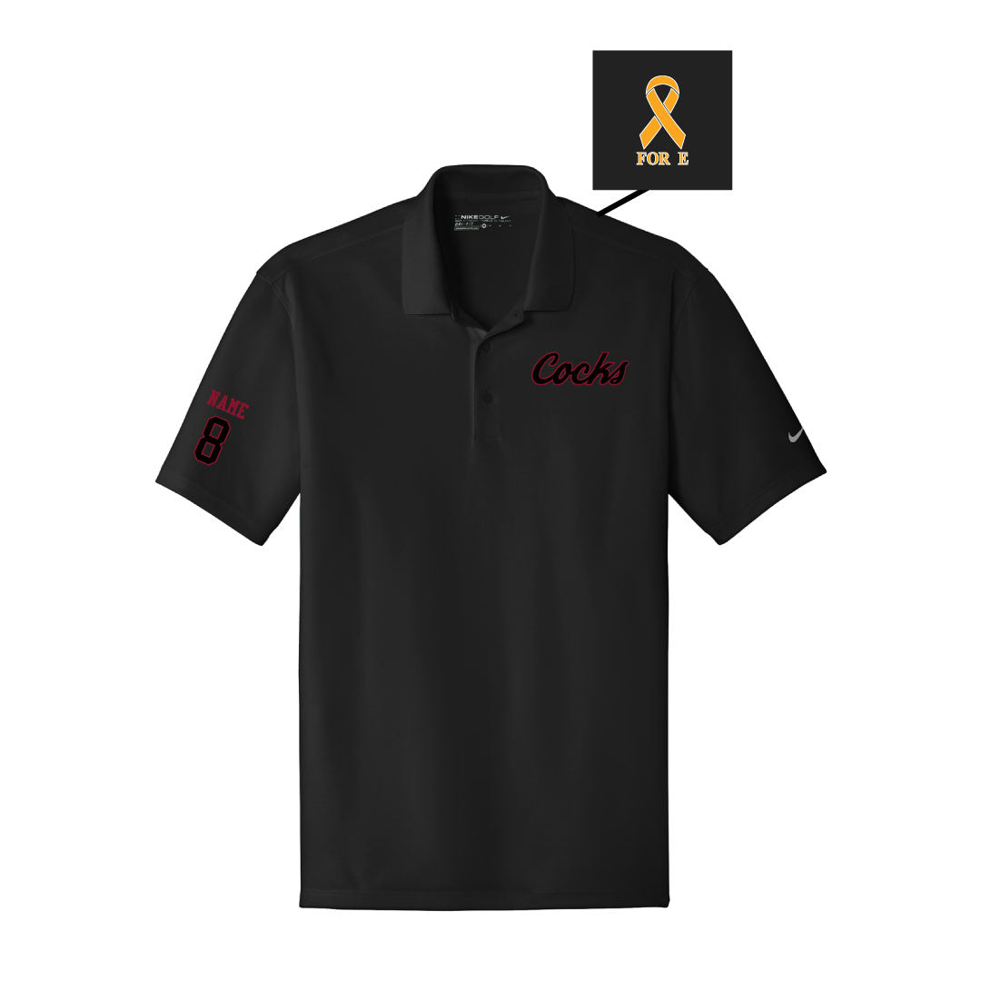 USC Rugby Black Nike Dri-FIT Classic Fit Polo Logowear University of So. Carolina Rugby Black w Red Outline Mens S