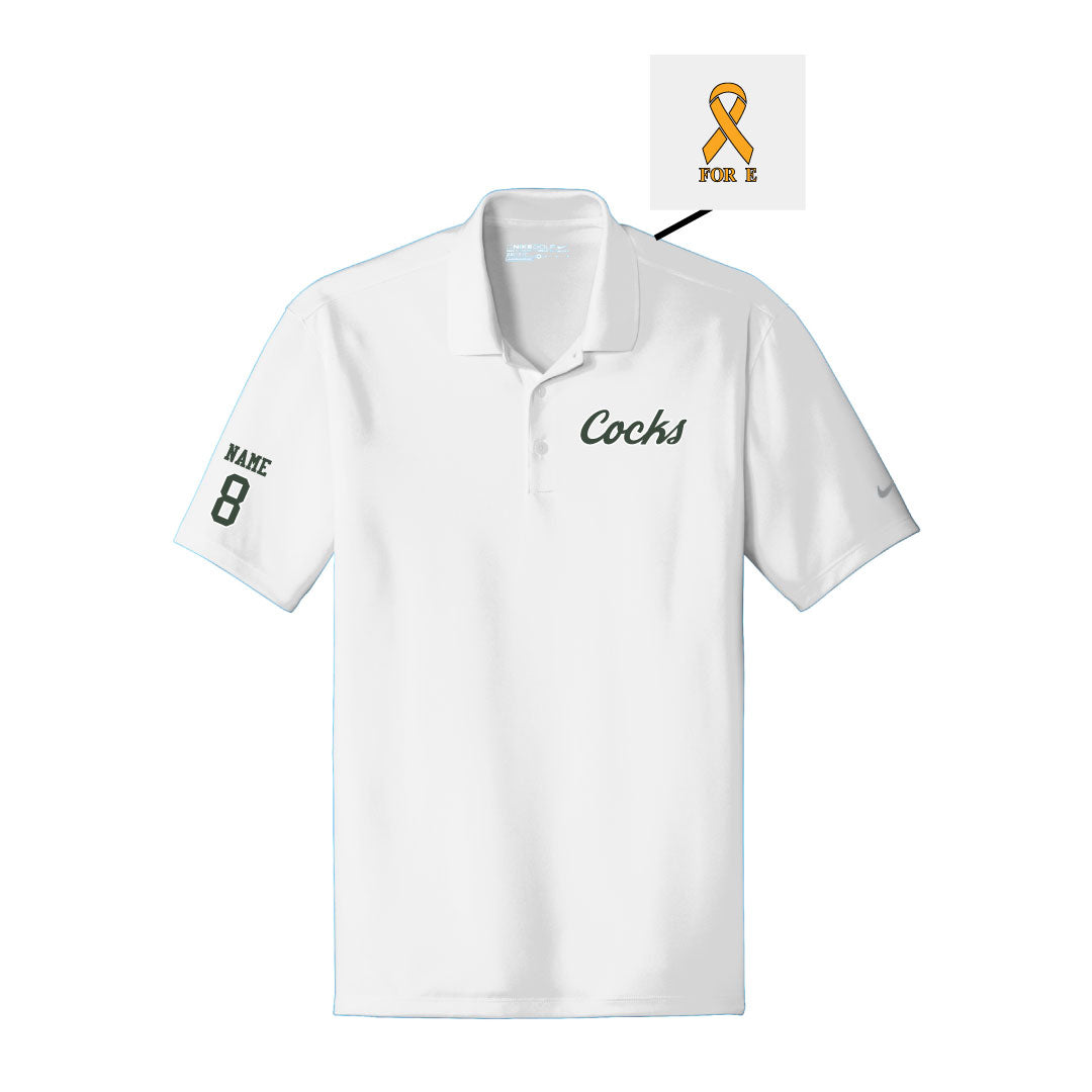 USC Rugby White Nike Dri-FIT Classic Fit Polo Logowear University of So. Carolina Rugby Green w White Outline Mens S