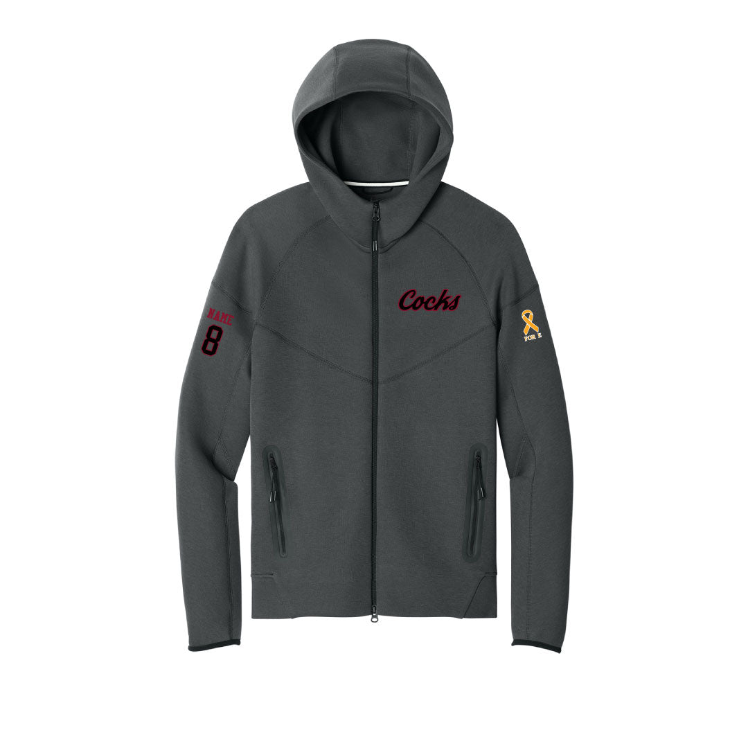 USC Rugby Nike Tech Fleece Full-Zip Hoodie Logowear University of So. Carolina Rugby Black w Red Outline Mens S