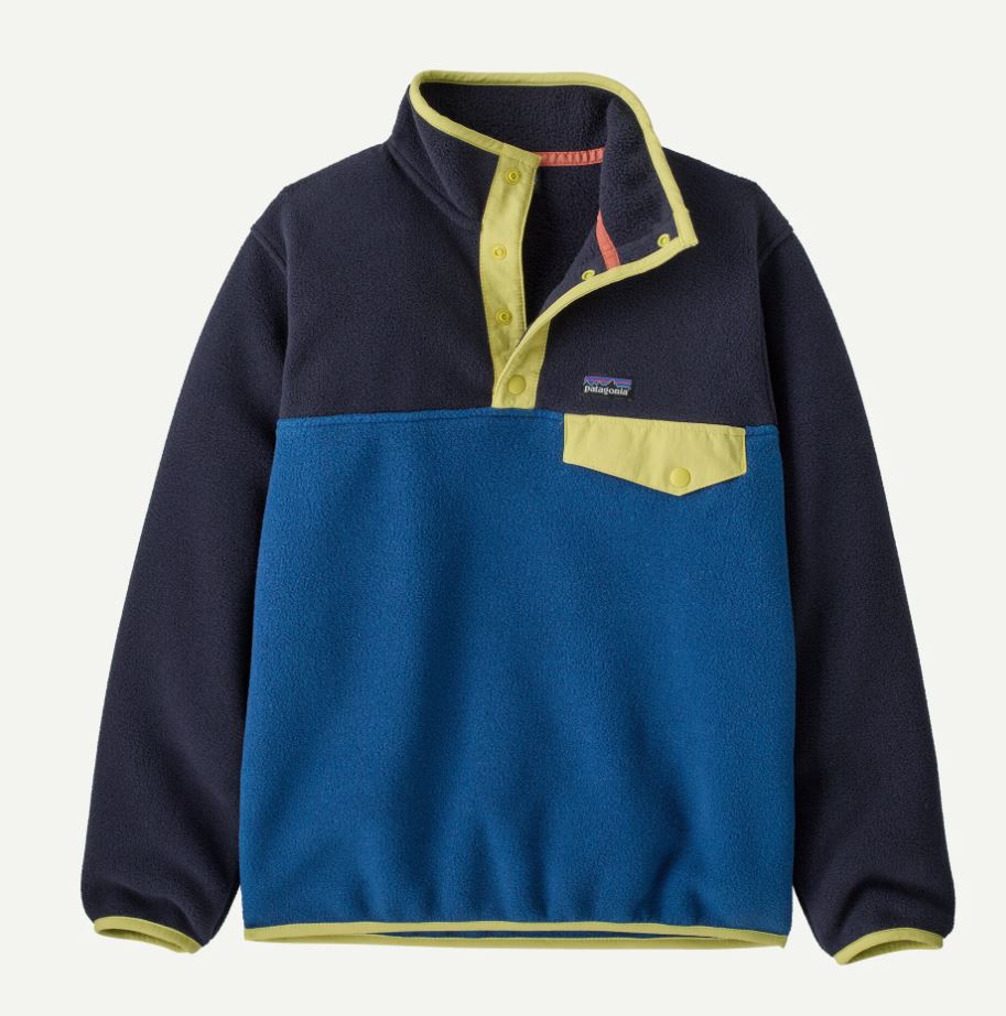 Patagonia Kids' Lightweight Synchilla® Snap-T® Fleece Pullover Apparel Patagonia Clement Blue-CLMB Small