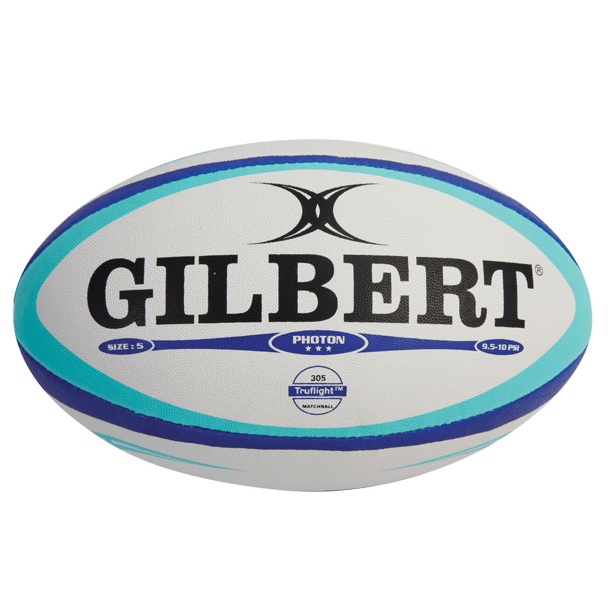 Gilbert Photon Rugby Match Ball Equipment Markwort Blue/Blue 5 