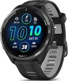 Garmin Forerunner 965 Accessories Garmin 00-Carbon Gray DLC Titanium Bezel with Black Case and Black/Powder Gray Silicone Band  