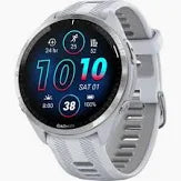 Garmin Forerunner 965 Accessories Garmin 01-Titanium Bezel with Whitestone Case and Whitestone/Powder Gray Silicone Band  