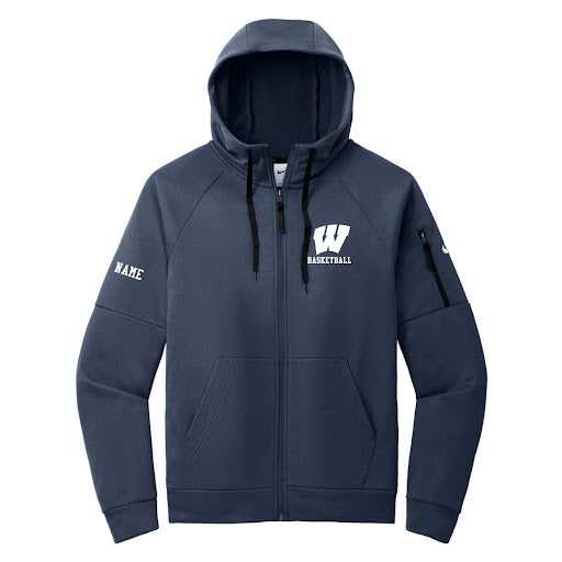 Westport Basketball Nike Therma Fit Full Zip Logowear Westport Basketball Navy Mens XS