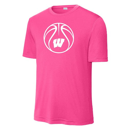 Westport Basketball Performance Short Sleeve Logowear Westport Basketball Pink Youth S Ball