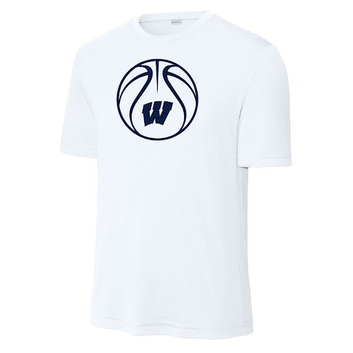 Westport Basketball Performance Short Sleeve Logowear Westport Basketball White Youth S Ball