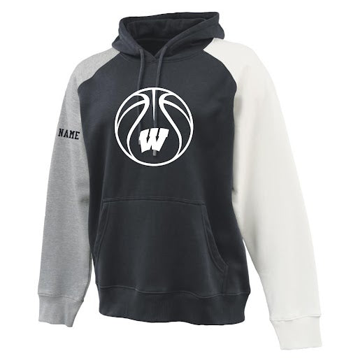 Color Block Hoodie Logowear Westport Basketball Black Mens XS
