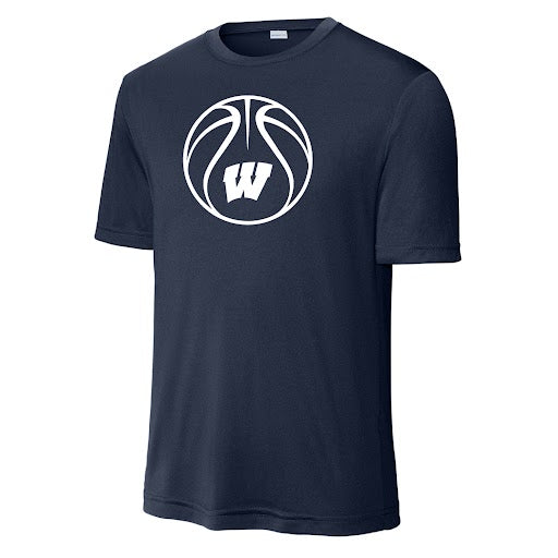 Westport Basketball Performance Short Sleeve Logowear Westport Basketball Navy Youth S Ball