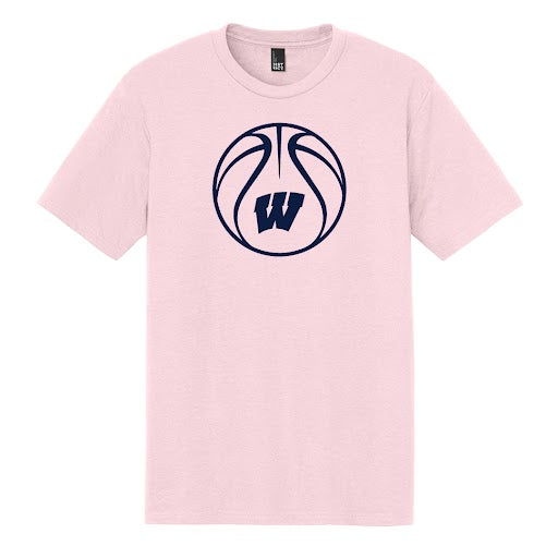 Westport Basketball Tri Blend Tee Logowear Westport Basketball W Pink Youth S
