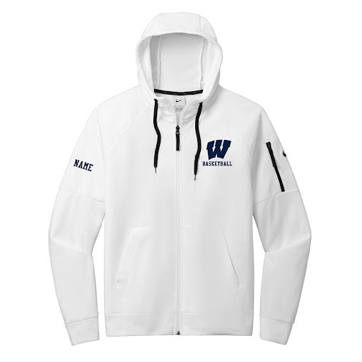 Westport Basketball Nike Therma Fit Full Zip Logowear Westport Basketball White Mens XS