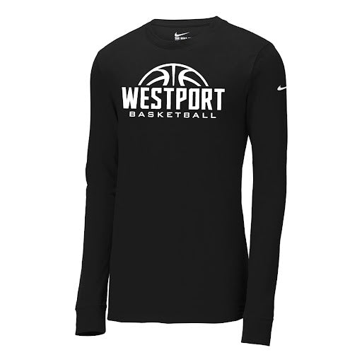 Westport Basketball Nike Dri Fit Long Sleeve Logowear Westport Basketball Black Mens XS