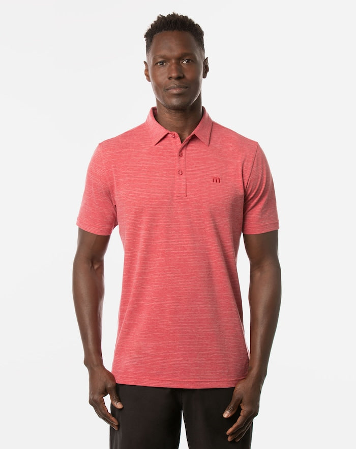 TravisMathew Men's Heater Polo Apparel TravisMathew Heather Scooter Small