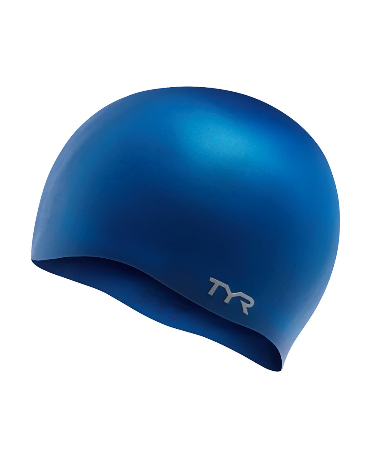 TYR Wrinkle-Free Silicone Swim Cap Equipment TYR Navy  