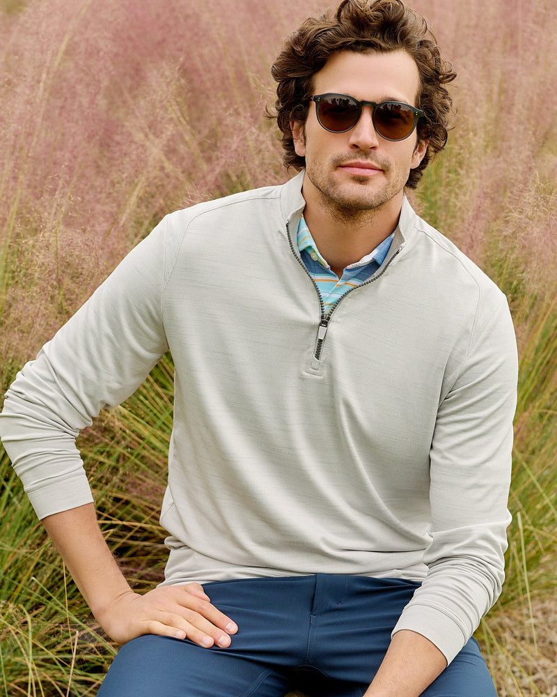 Johnnie O Mens Apex Quarter Zip Apparel Johnnie-O Gulf Blue Small 