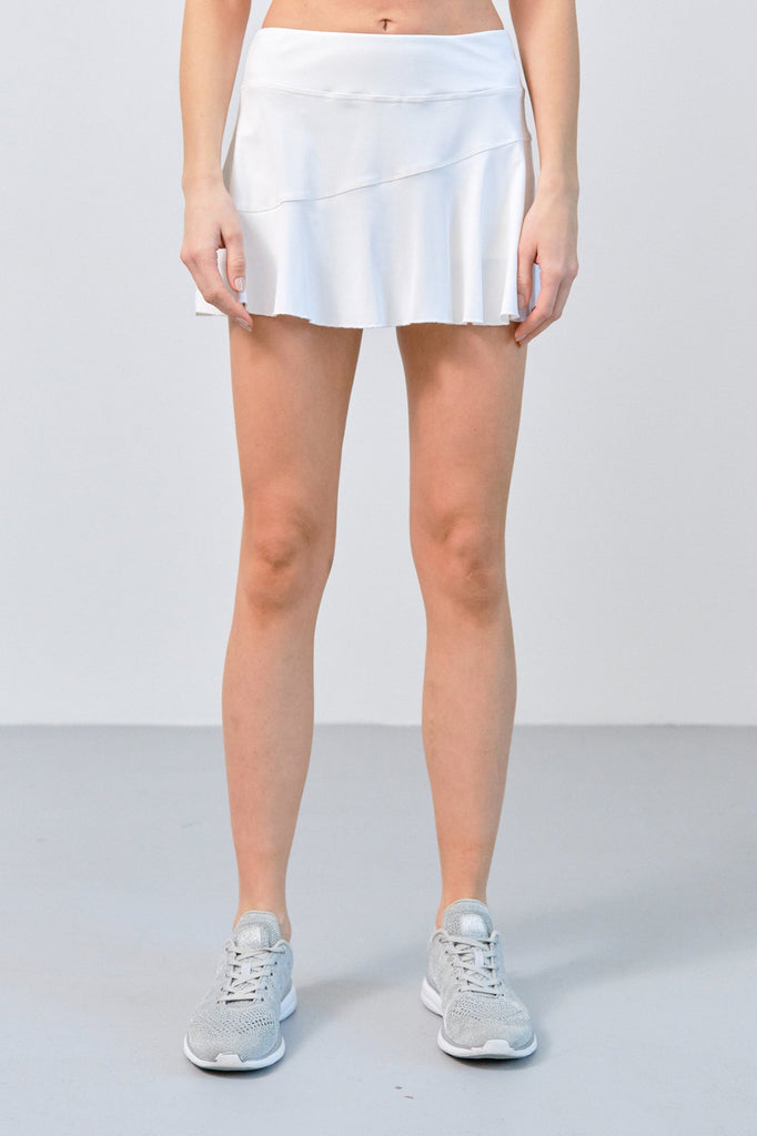 Lija Womens Rib Multi Panel Skort Apparel LIJA XSmall White 
