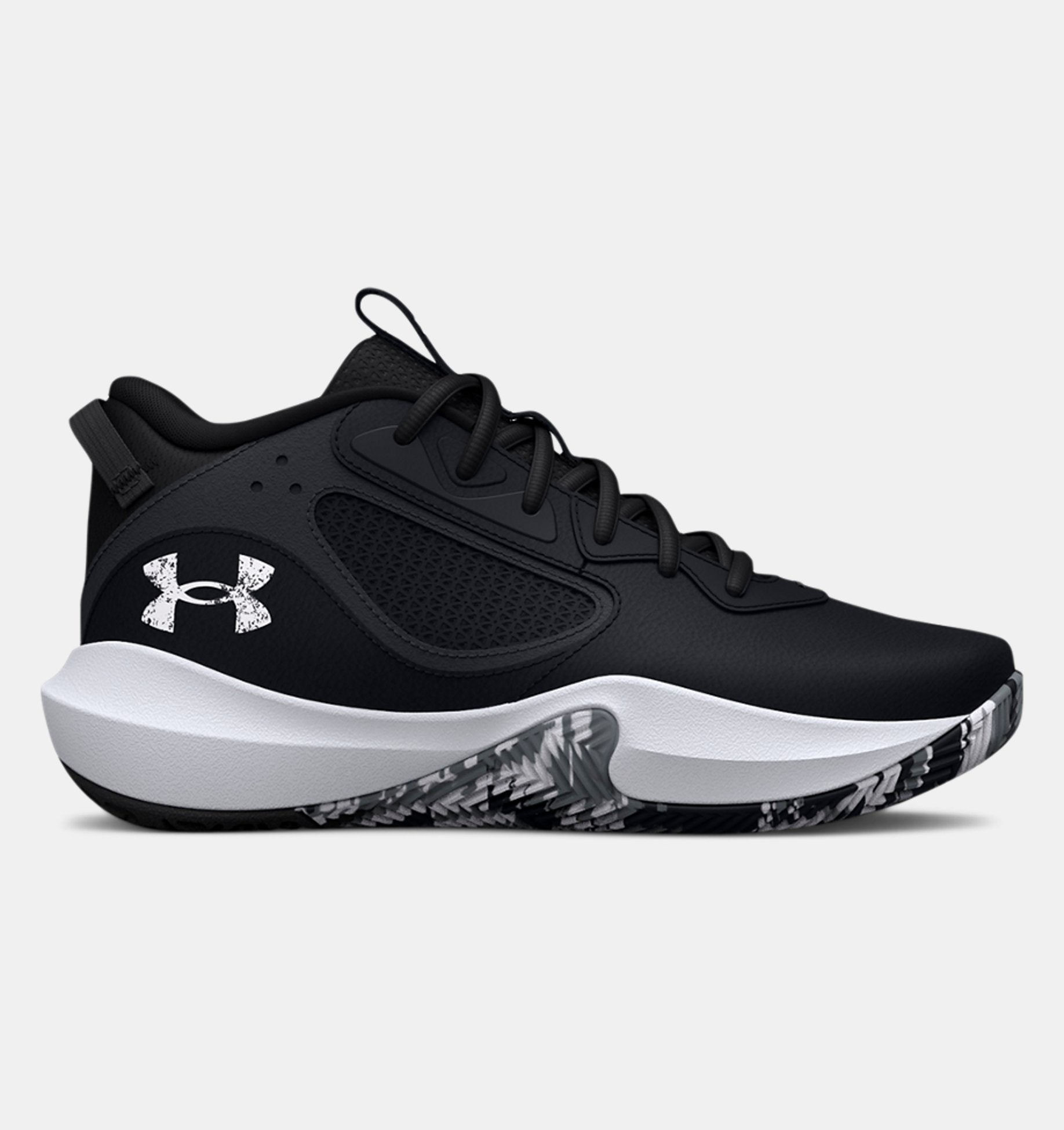 Under Armour Boys' Lockdown 6 (GS) Footwear Under Armour Black/Jet Gray/White-001 3.5 