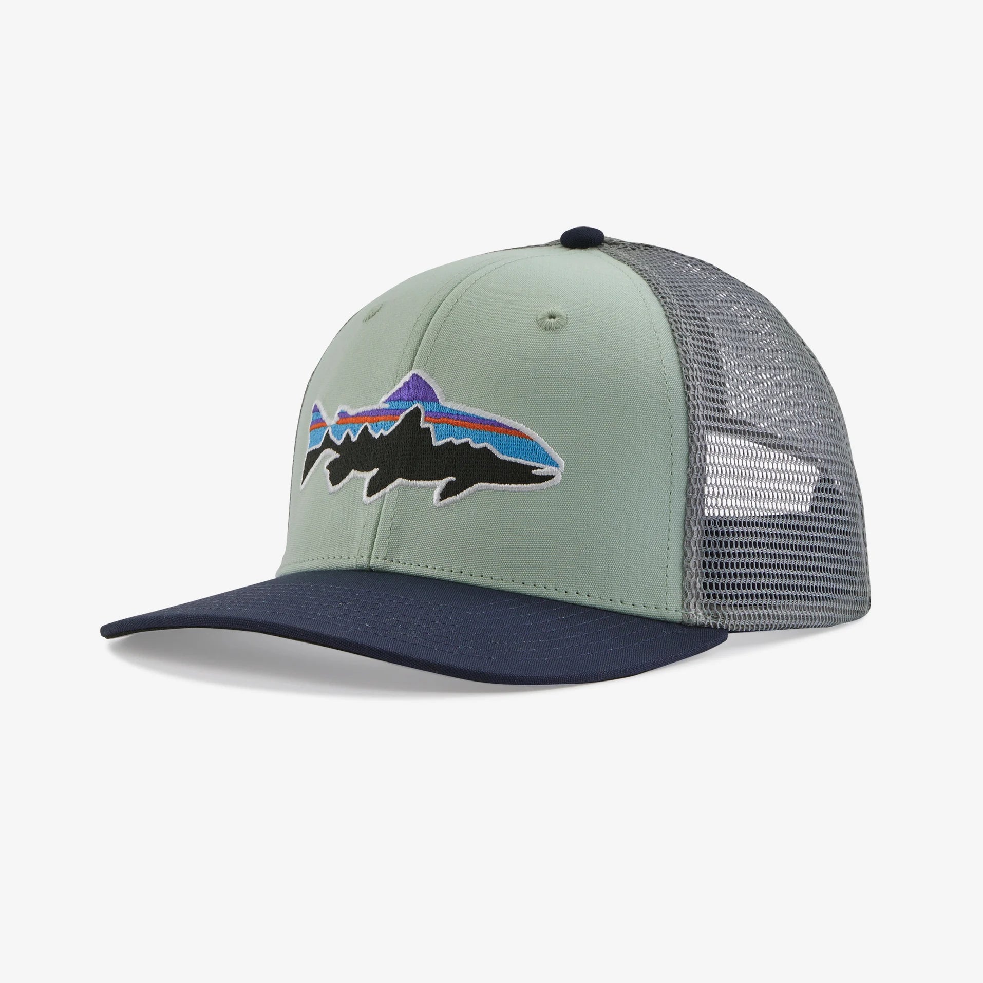 Patagonia Fitz Roy  Trout Trucker Hat Accessories Patagonia Tea Green-TEAG  
