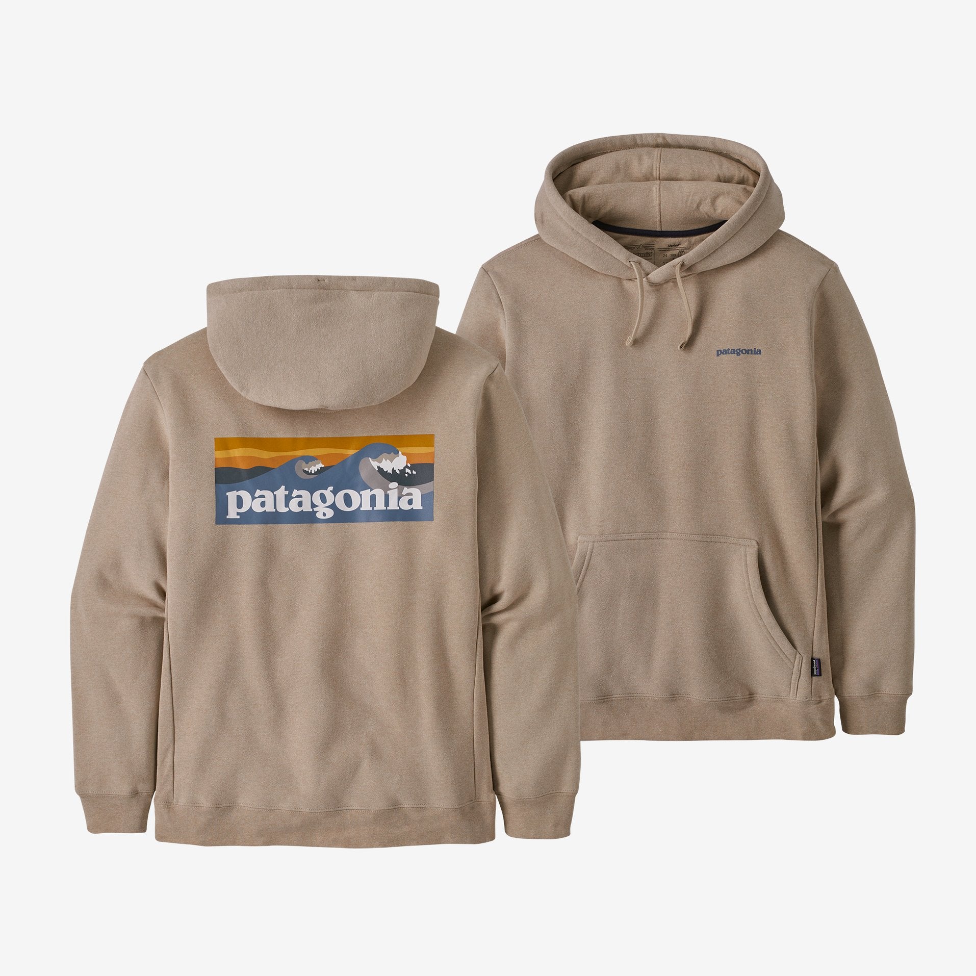 Patagonia Mens Boardshort Logo Uprisal Hoody Apparel Patagonia Small Oar Tan 