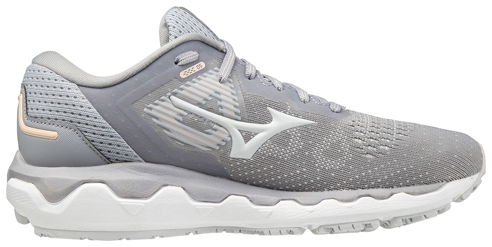 Mizuno Womens Wave Horizon 5 Footwear Mizuno 7.5 Silver Filigree/Barely Blue-7BBB 