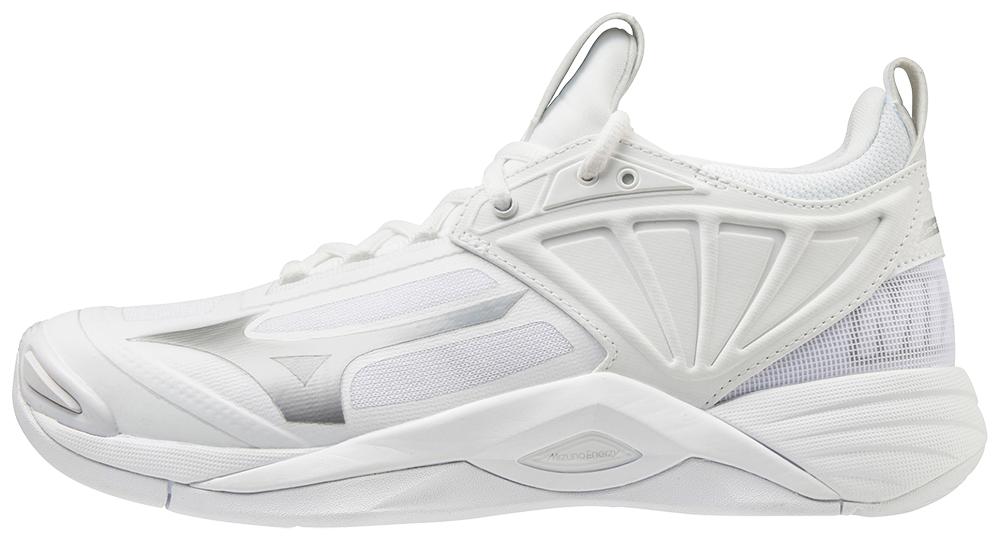Mizuno Women's Wave Momentum 2 Footwear Mizuno 6.5 White/Silver-0073 