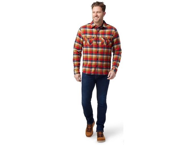 Smartwool Men's Anchor Line Shirt Jacket Apparel Smartwool Rhythmic Red Plaid-K99 Medium 