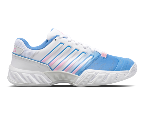 K Swiss Womens Bigshot Light 4 Footwear K-Swiss 6 Silver Lake Blue/White/Orchid Pink-454 