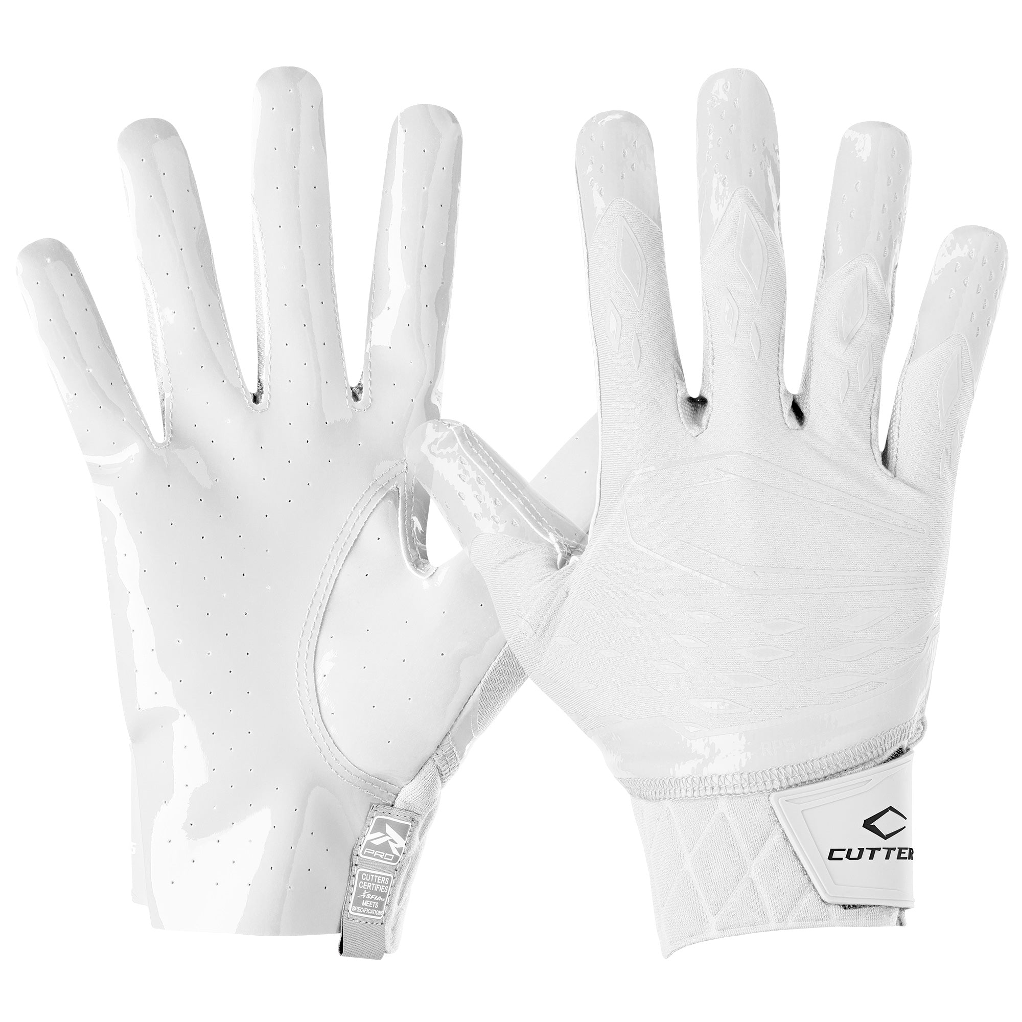 Cutters Men's Rev Pro 5.0 Receiver Gloves Accessories United Sports Brands White Small 