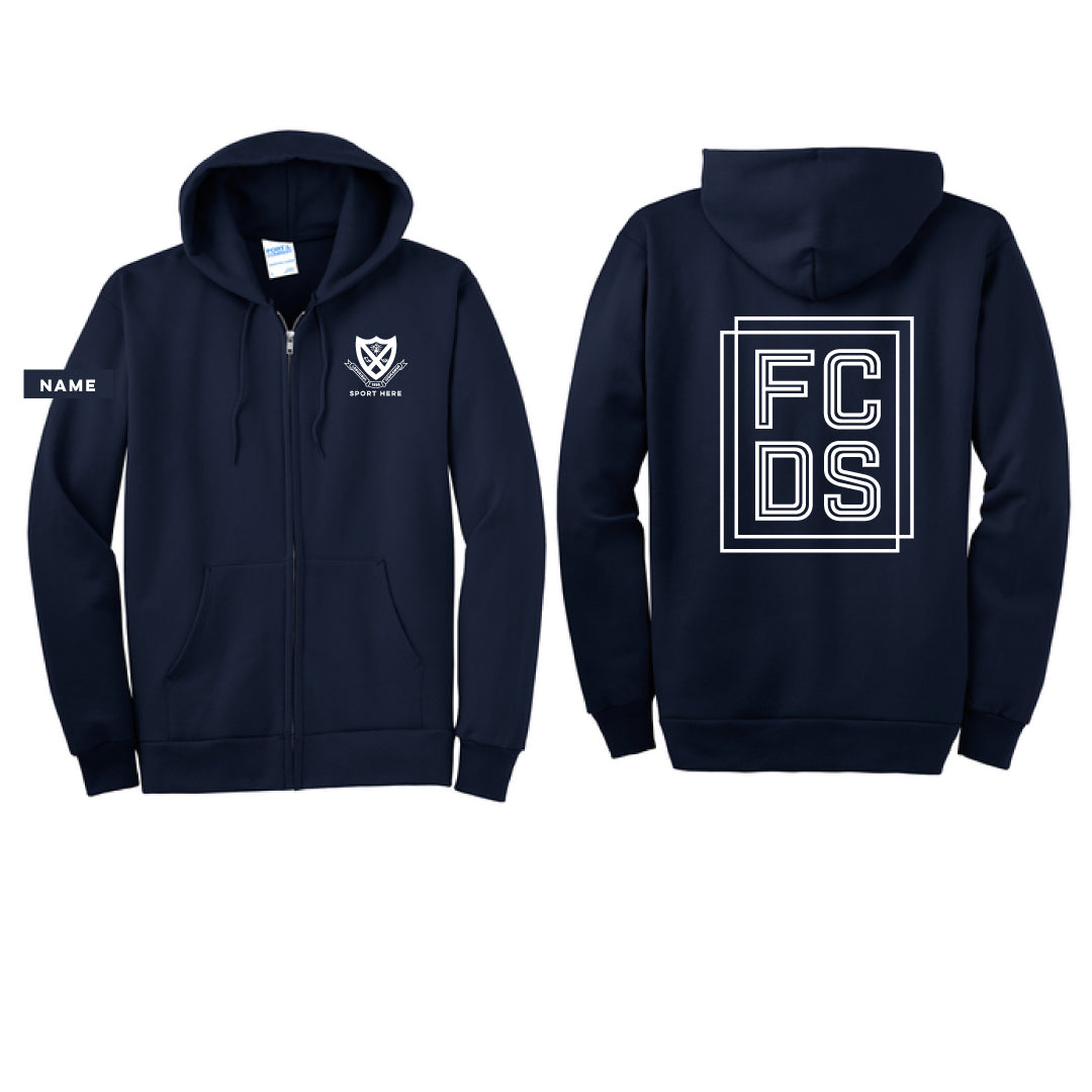 FCDS Full Zip Hooded Sweatshirt Logowear FCDS Youth S  