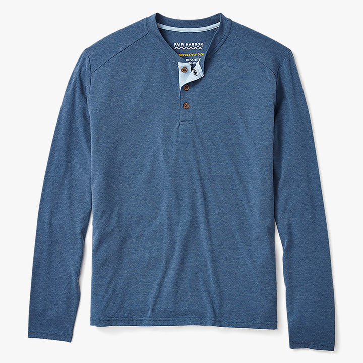 Fair Harbor Mens Seabreeze Henley Apparel Fair Harbor Dark Denim Small 