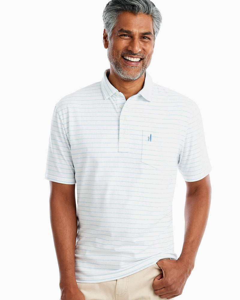 Johnnie O Mens Neese Polo Apparel Johnnie-O Gulf Blue Small 